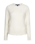Red Button - Ecru Fine Knit Top