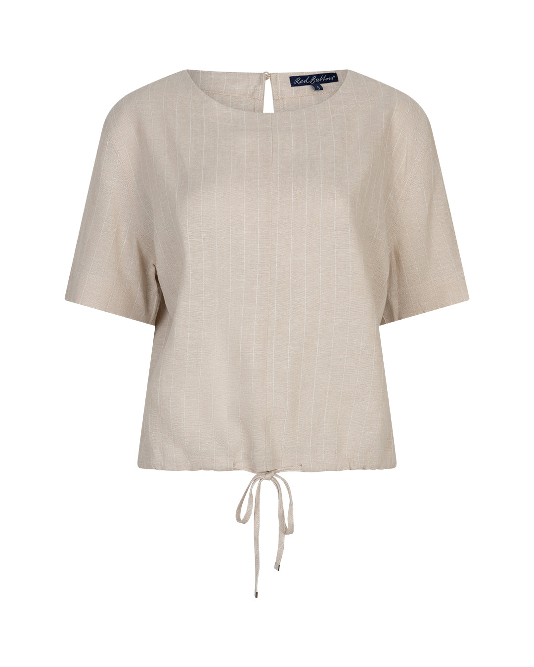 Red Button - Skyler Linen Pebble Pinstripe Blouse