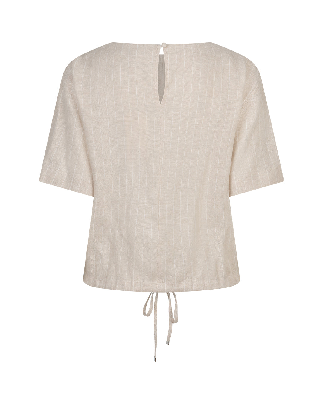 Red Button - Skyler Linen Pebble Pinstripe Blouse