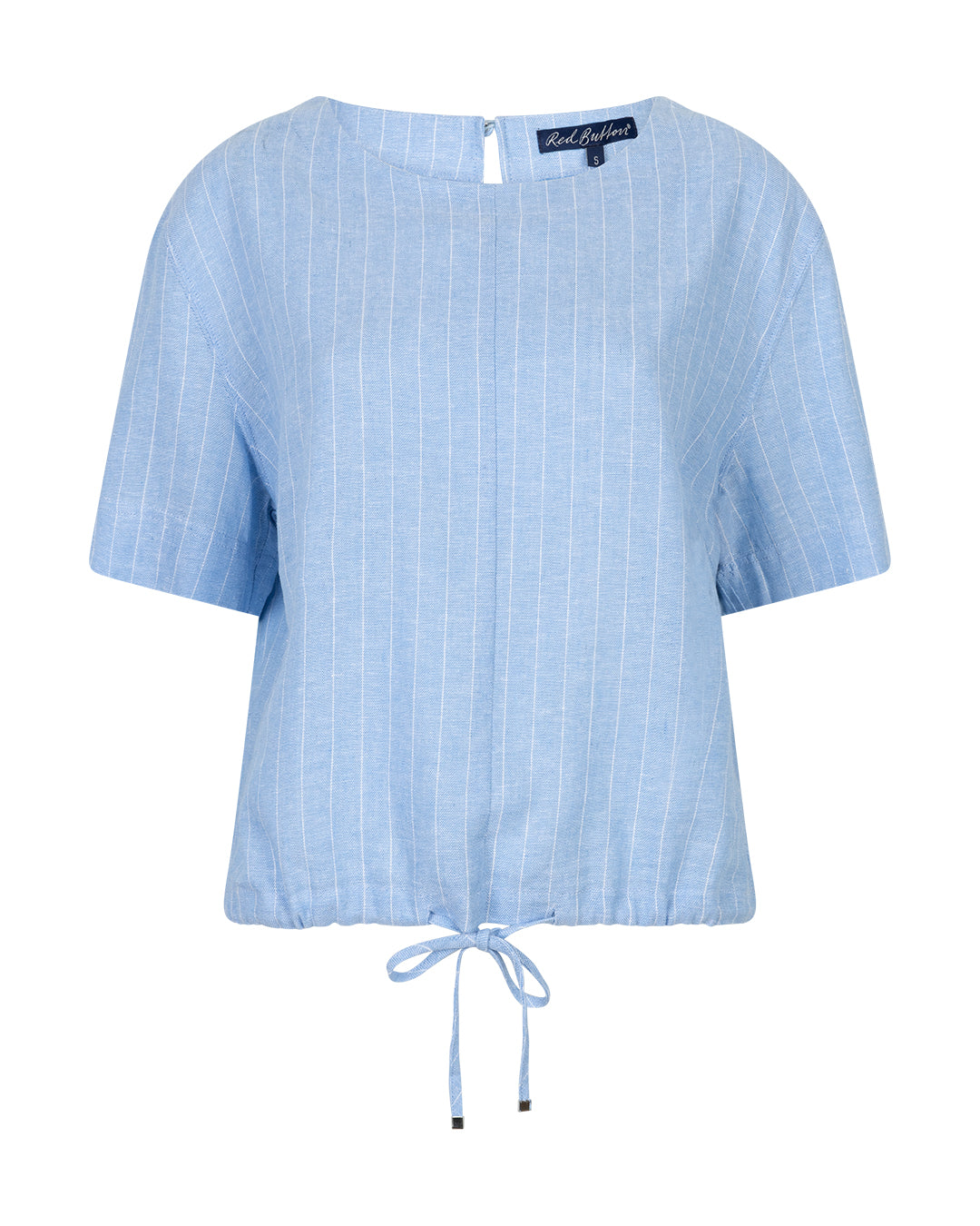 Red Button - Skyler Linen Pinstripe Blouse