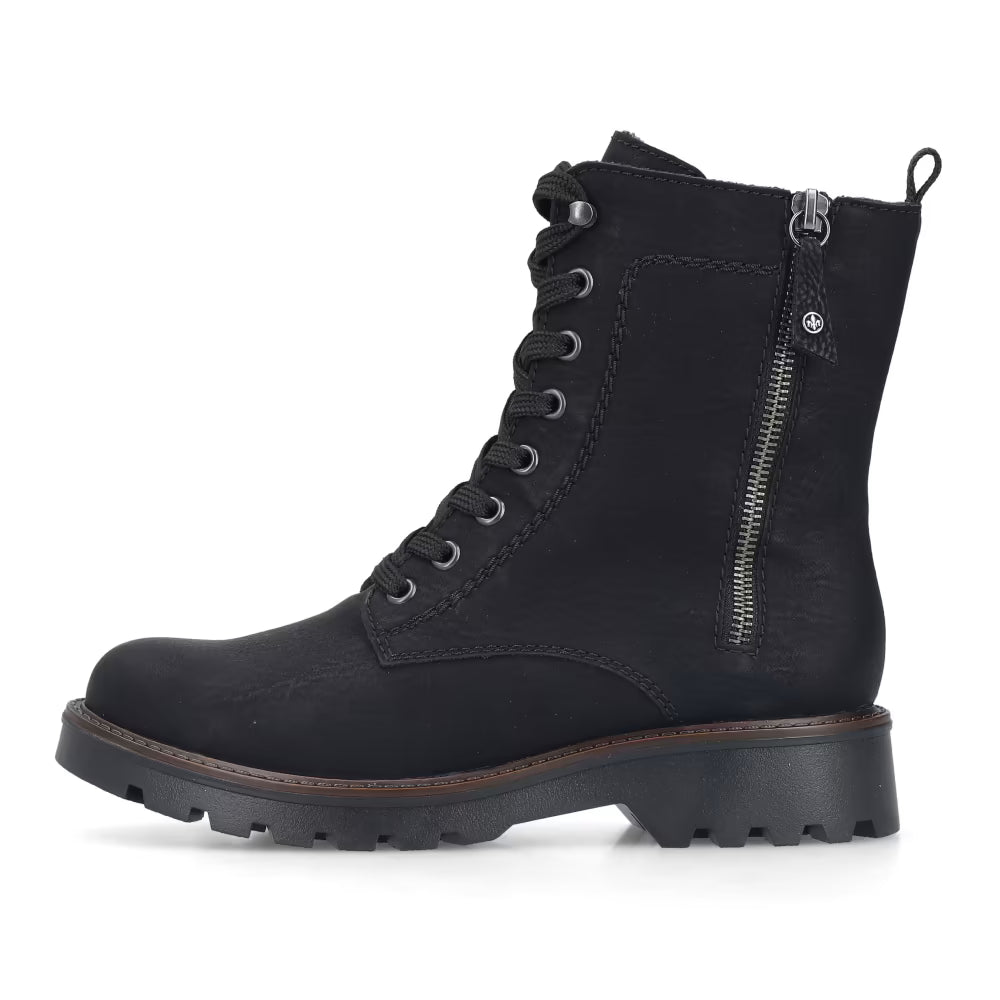 Rieker - Side Zip Black Boot
