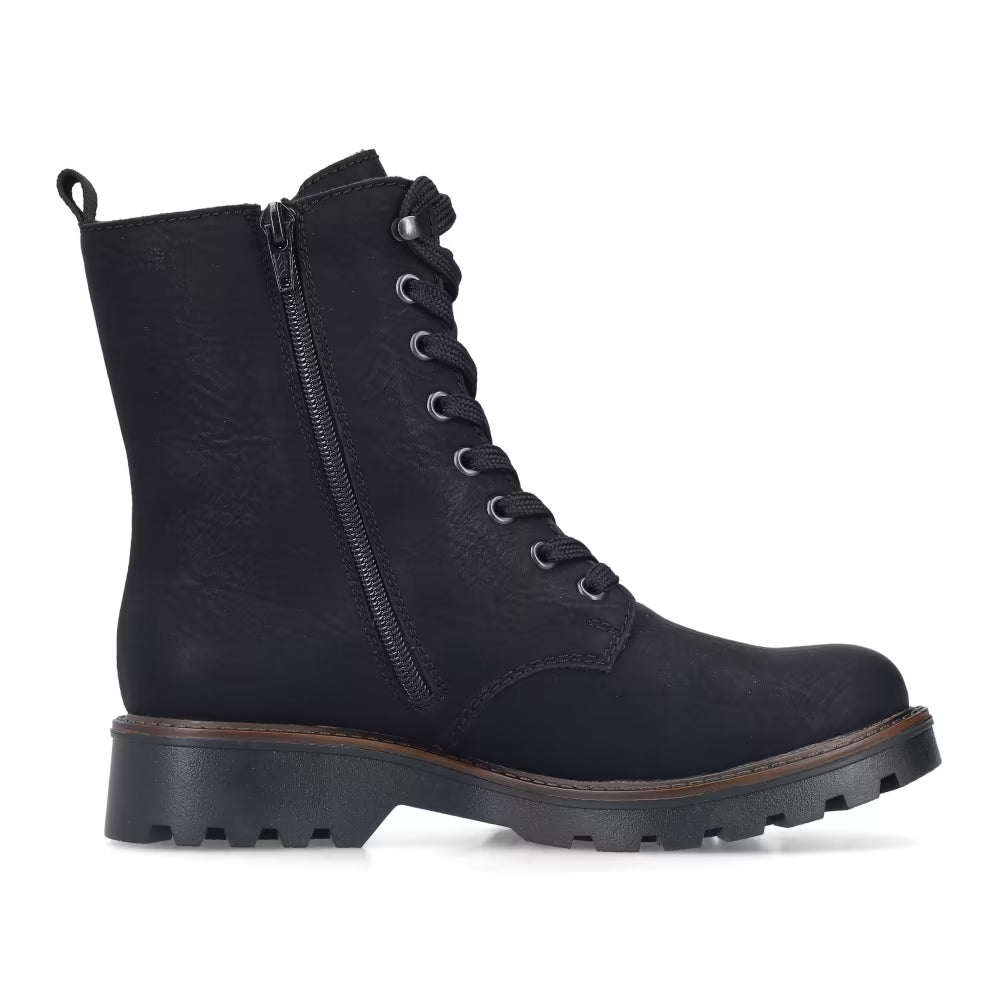 Rieker - Side Zip Black Boot