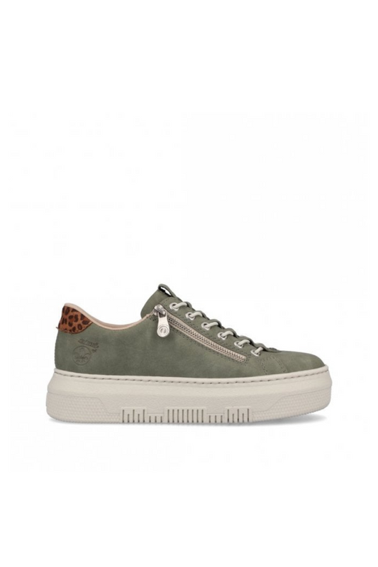 Rieker Grean Trainer With Animal Print Detail