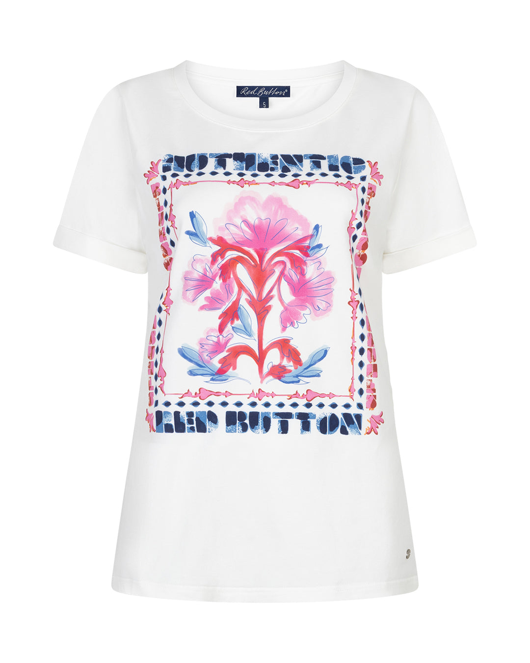Red Button - Multi Flower Tammy Tee