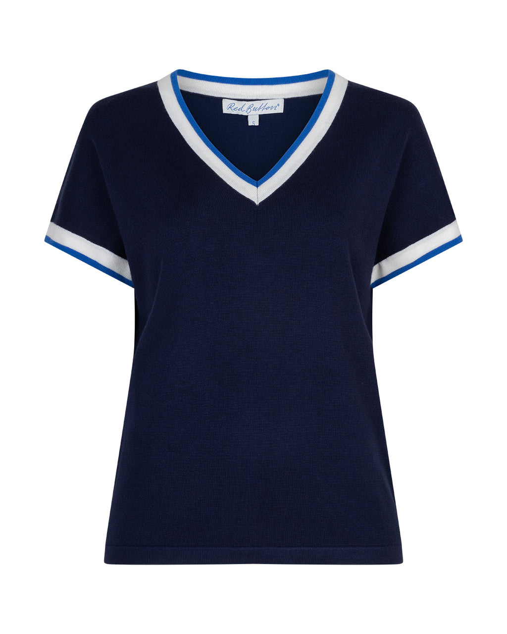 Red Button - Jerry VNeck Ribbed Top