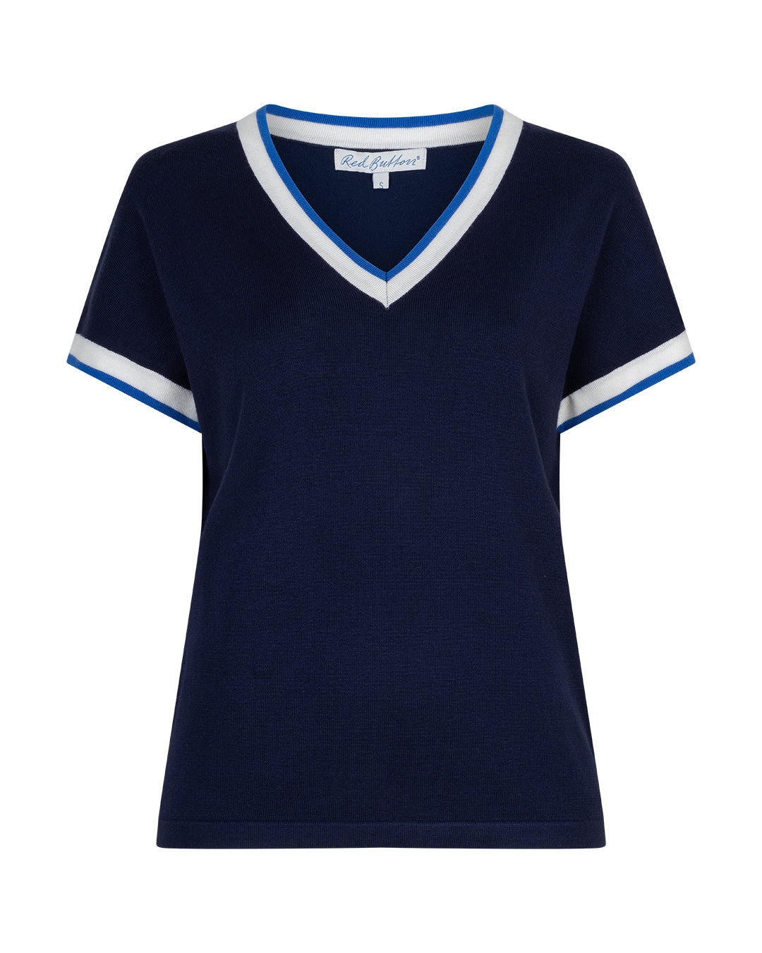 Red Button - Jerry VNeck Ribbed Top