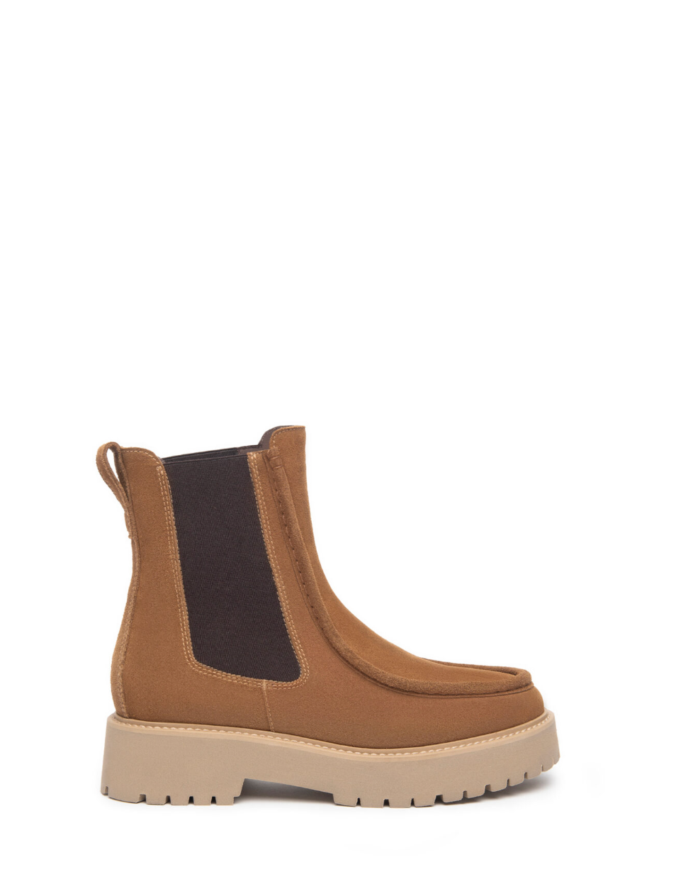 Camel Suede Leather Boot