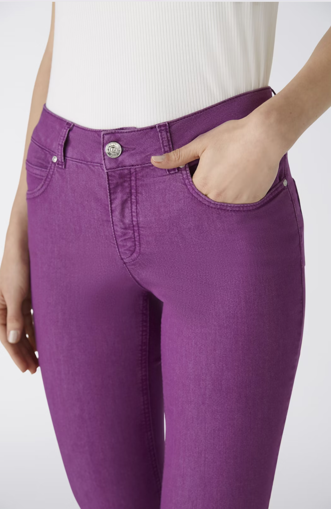 Oui - Baxtor Cropped Trouser in Grape
