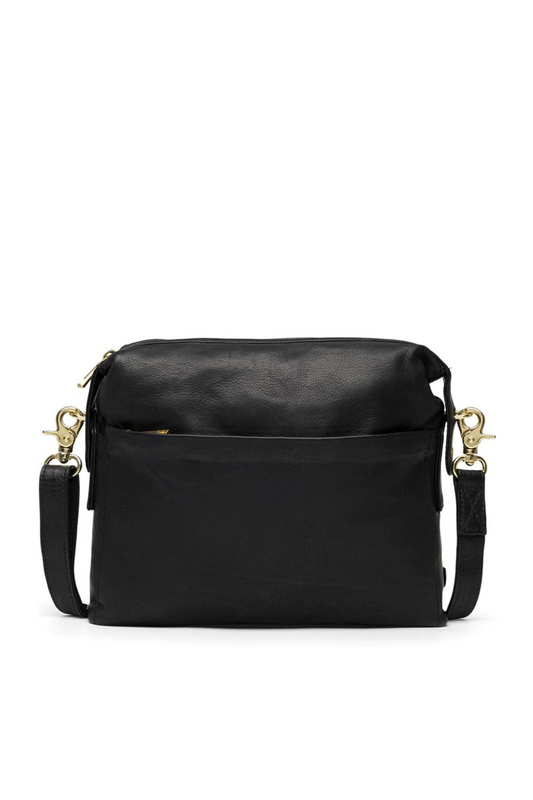 Shoulder Bag in High Leather - Black