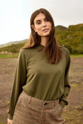 Soya Concept - Banu Collar Forest Green Top