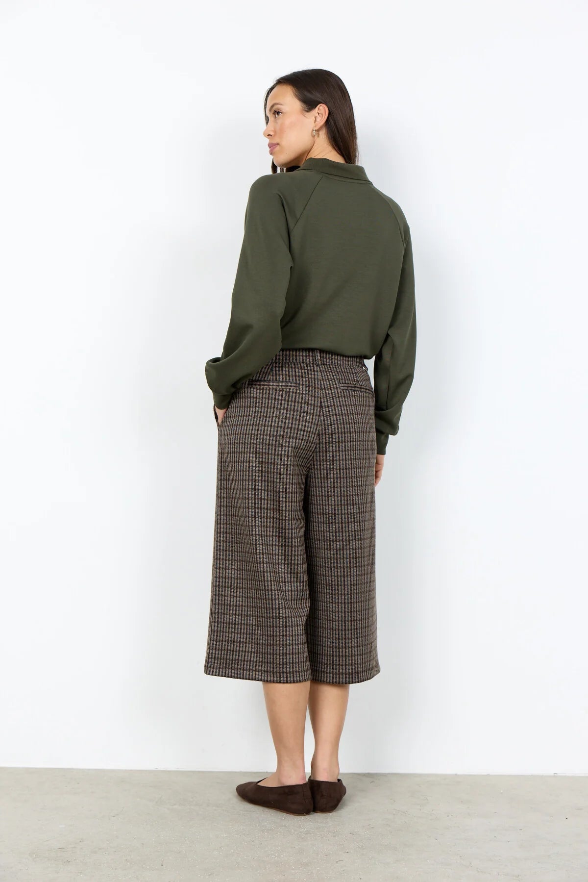 Soya Concept - Banu Collar Forest Green Top