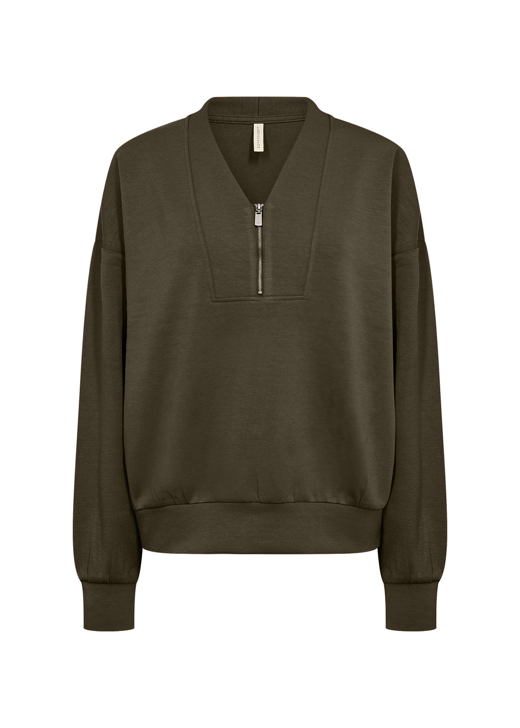 Soya Concept - Banu Zip Forest Green Blouse