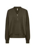 Soya Concept - Banu Zip Forest Green Blouse
