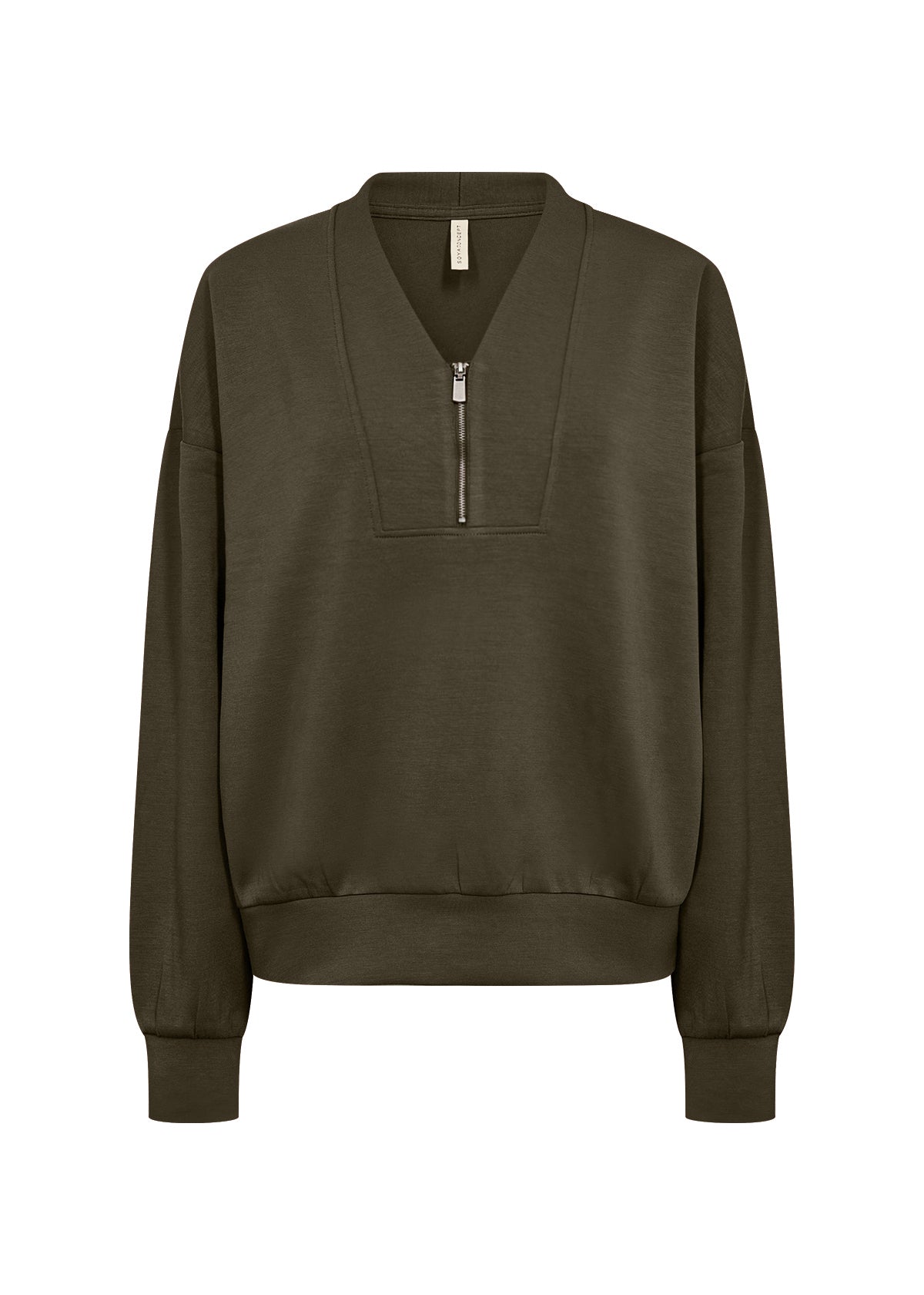 Soya Concept - Banu Zip Forest Green Blouse