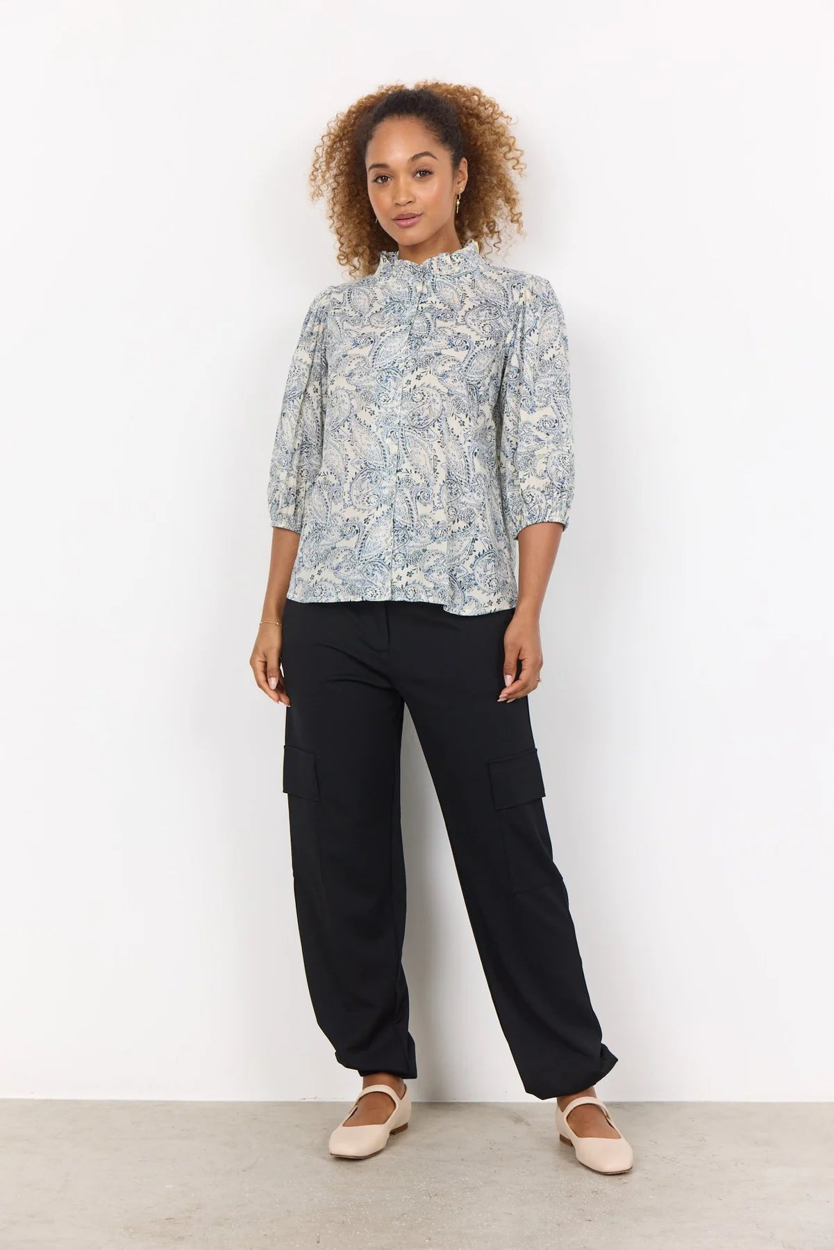 Soya Concept - Fatima Floral Blue Blouse