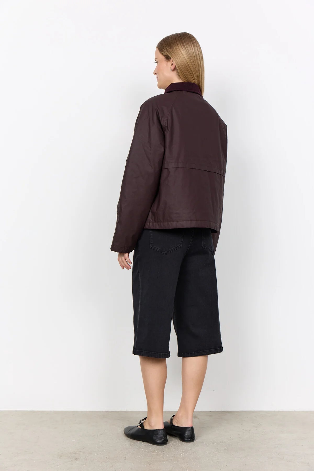 Soya Concept - Gia Wax Jacket in Plum