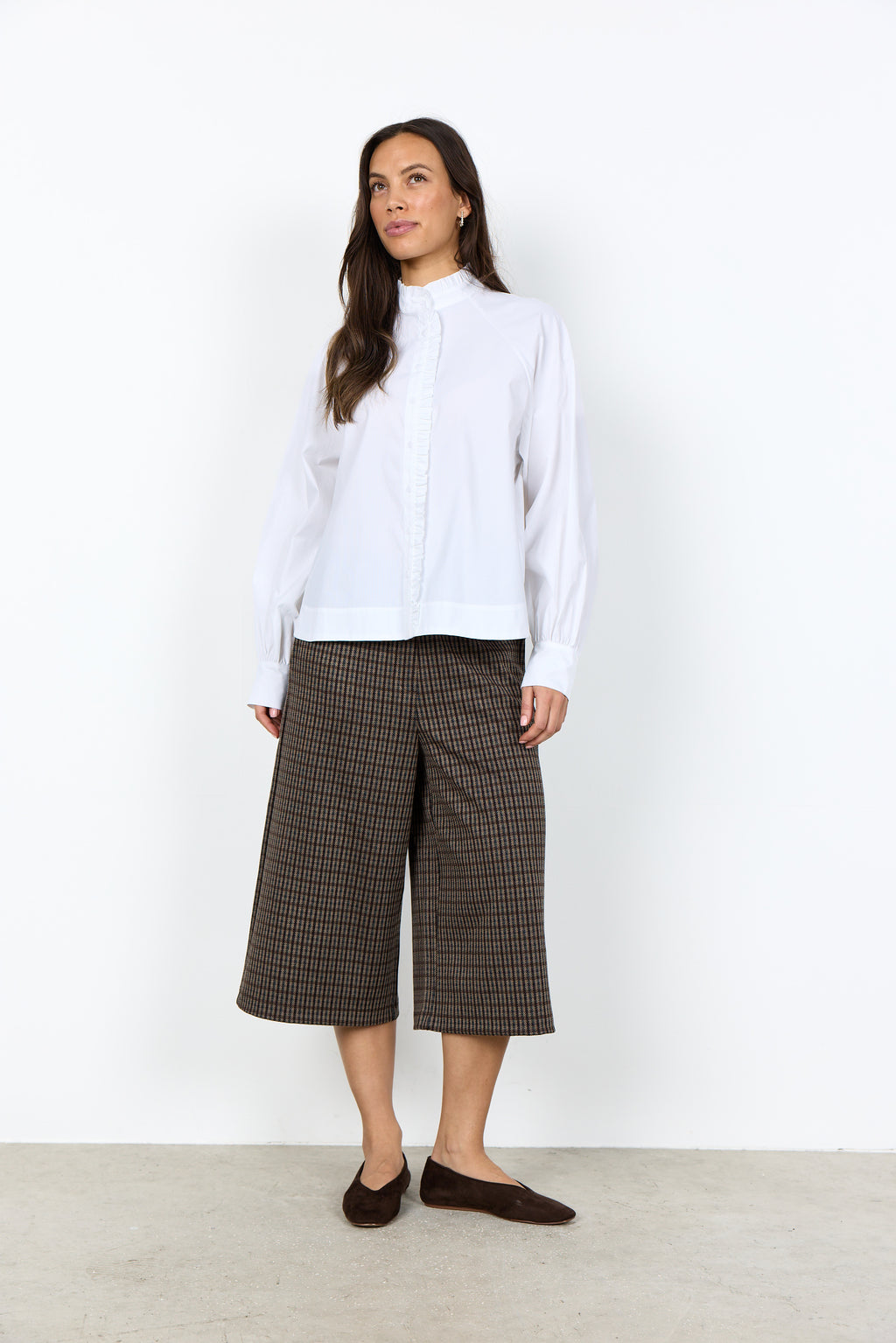 Soya Concept - Nettie White Ruffle Shirt