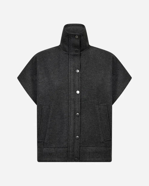 SoyaConcept - Vagna Antracite Wool Waistcoat - Diamonds And Pearl