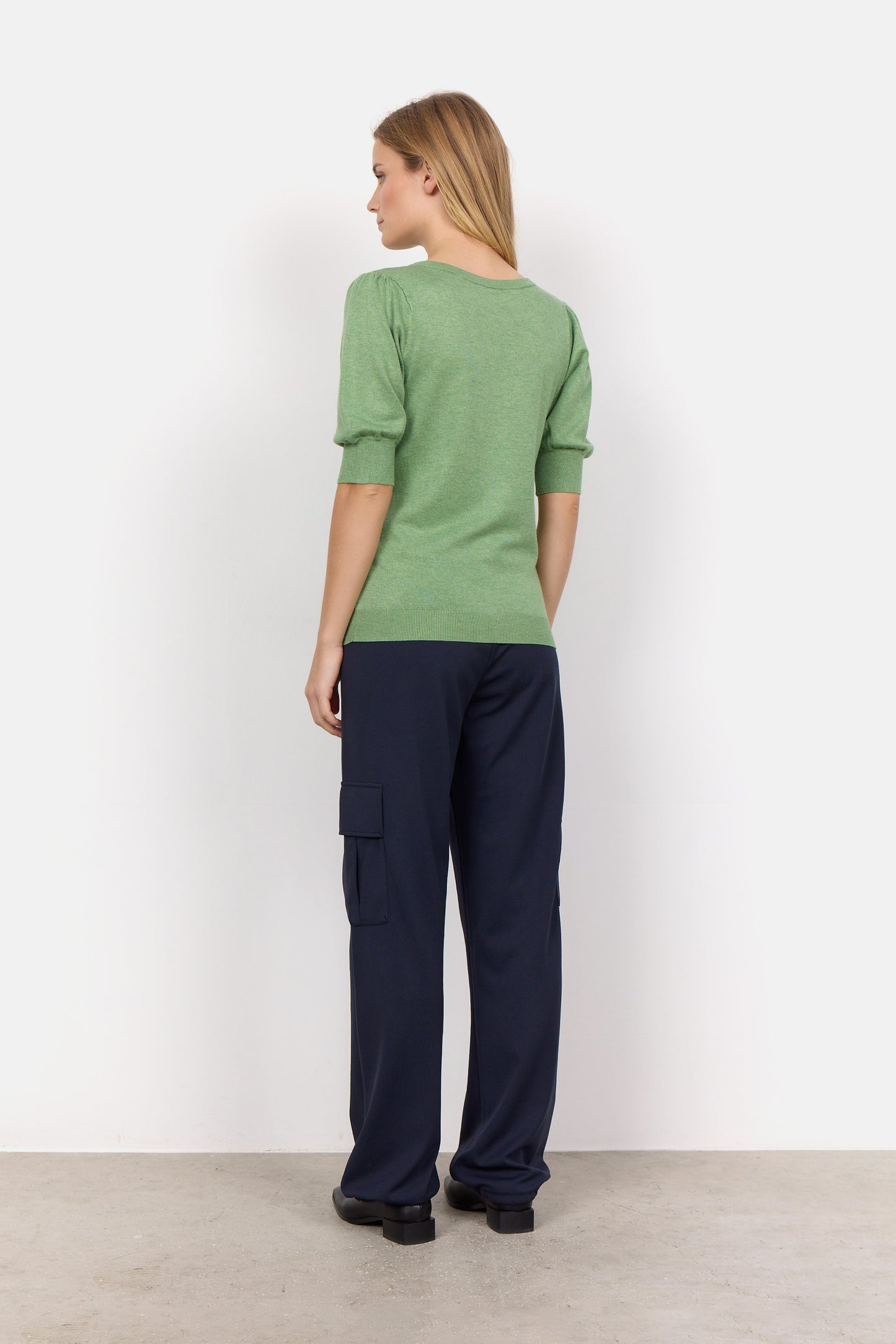 Soya Concept Green Short Sleeve Dollie Pullover