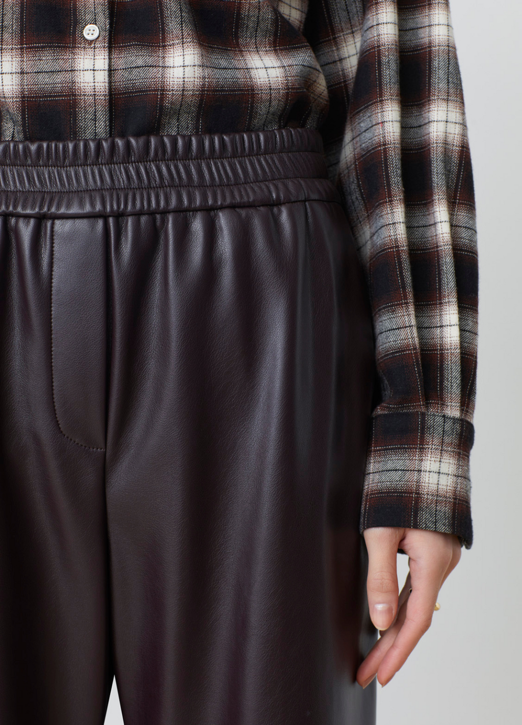 Suncoo - Joe Prune Pleather Pants