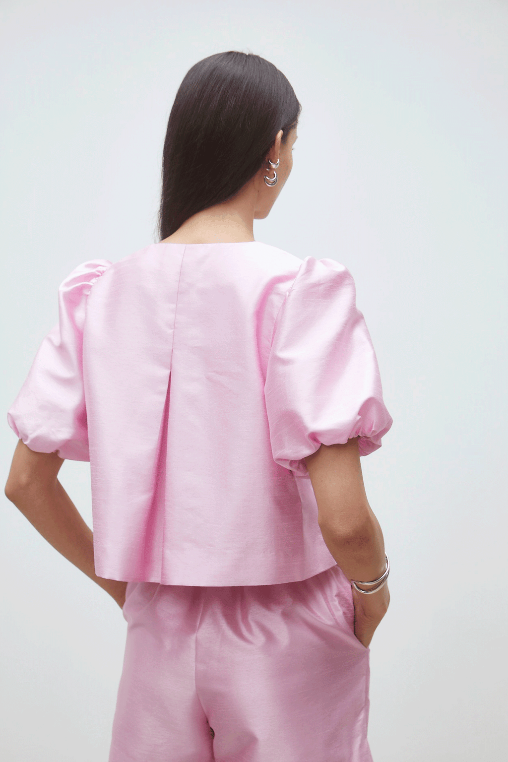 Suncoo - Luciol  Rose Puff Blouse