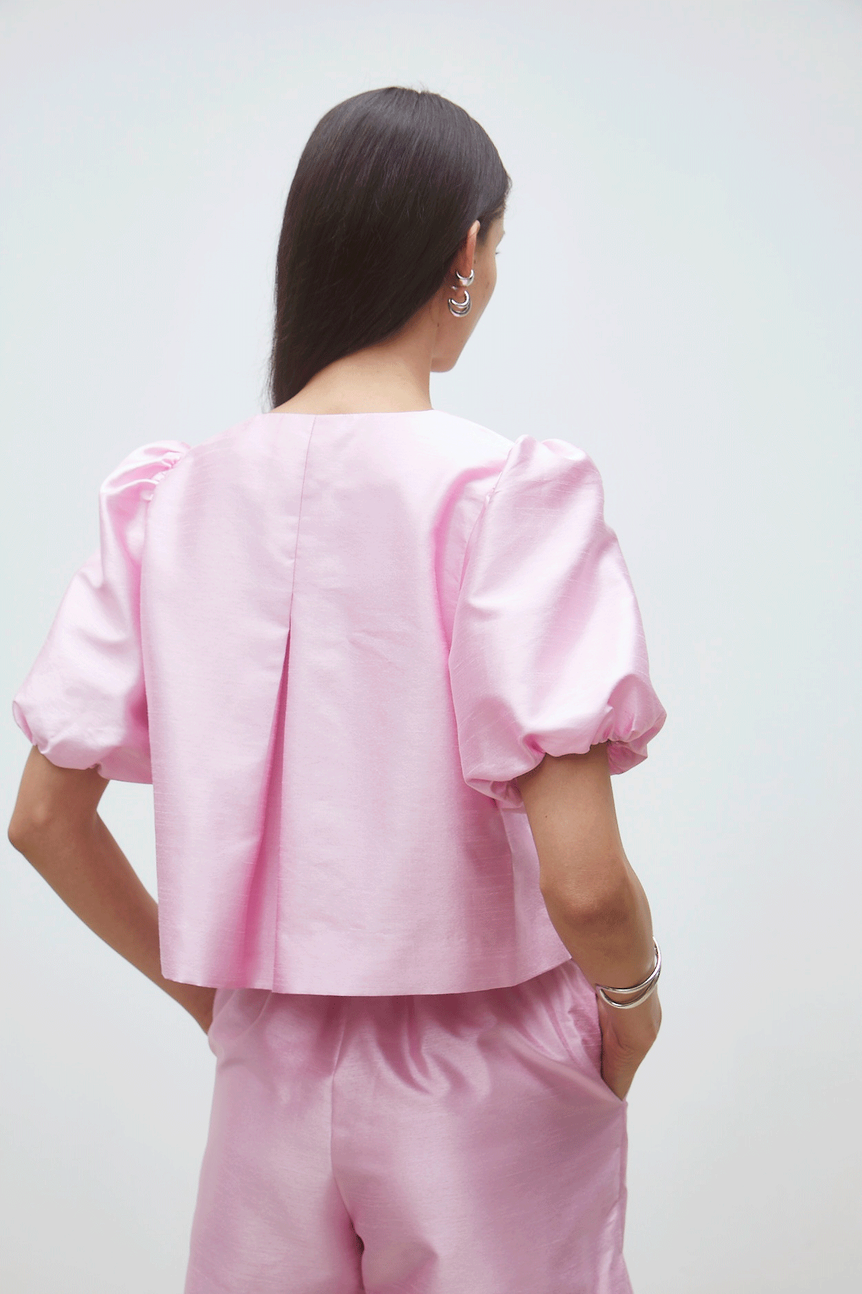 Suncoo - Luciol  Rose Puff Blouse