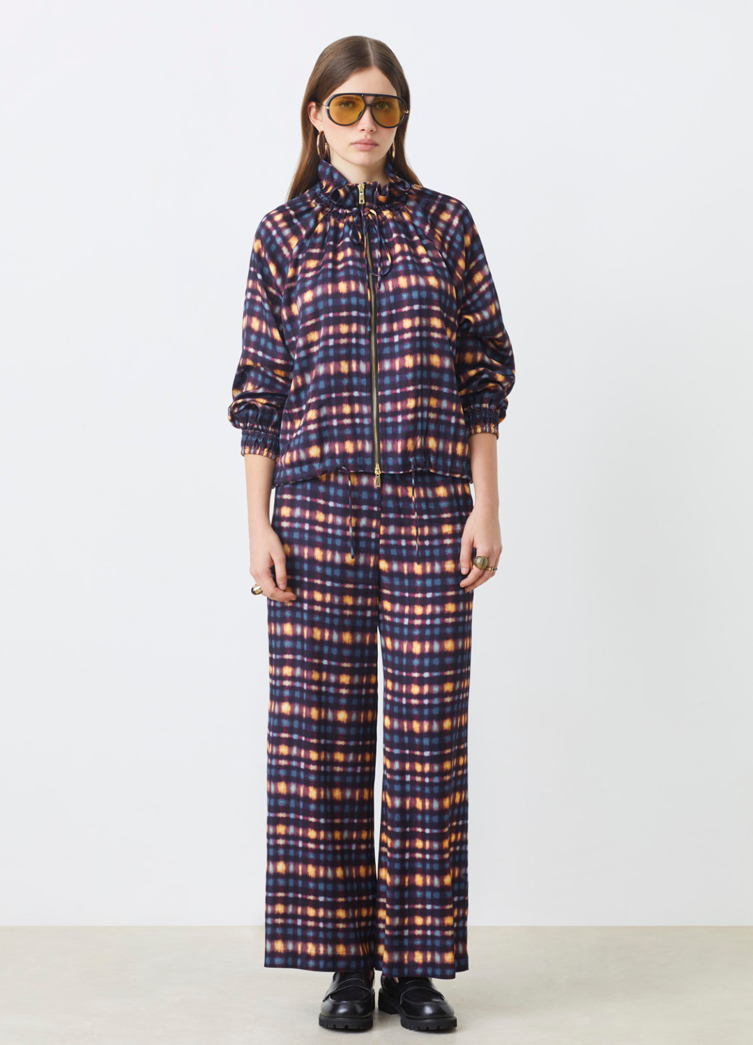Suncoo - Luis Zip Pattern Blouse