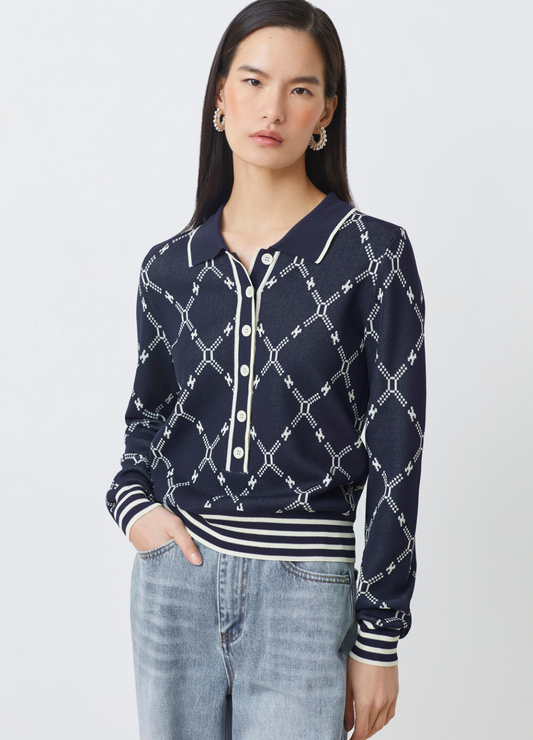 Suncoo - Palmaros Chain Print Top