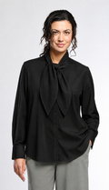 Vetono - Black Blouse with Collar