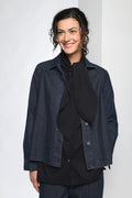 Vetono - Denim Collar Jacket