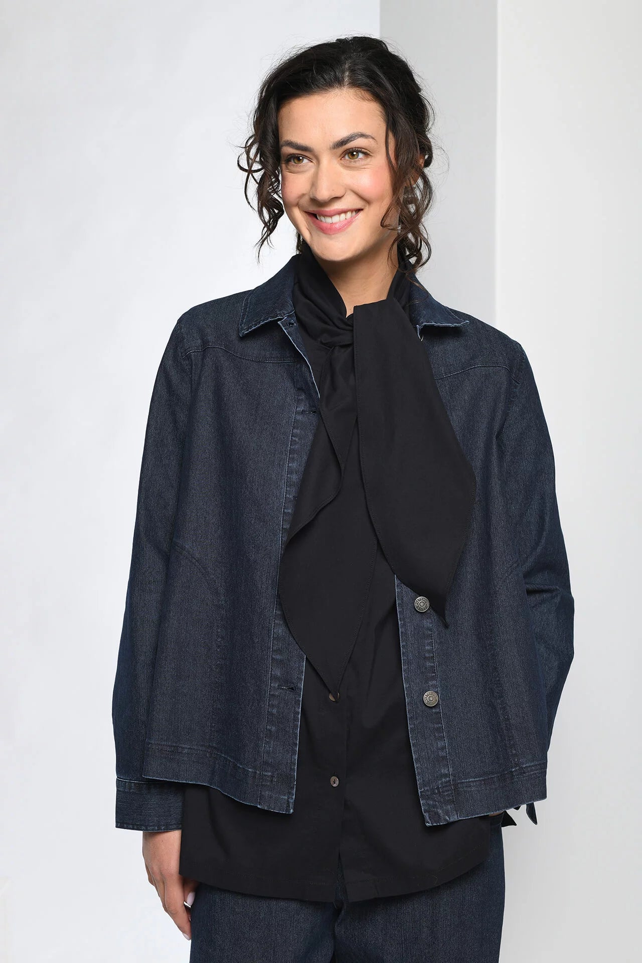 Vetono - Denim Collar Jacket