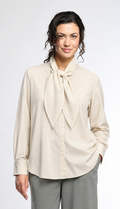 Vetono - Cream Blouse with Collar