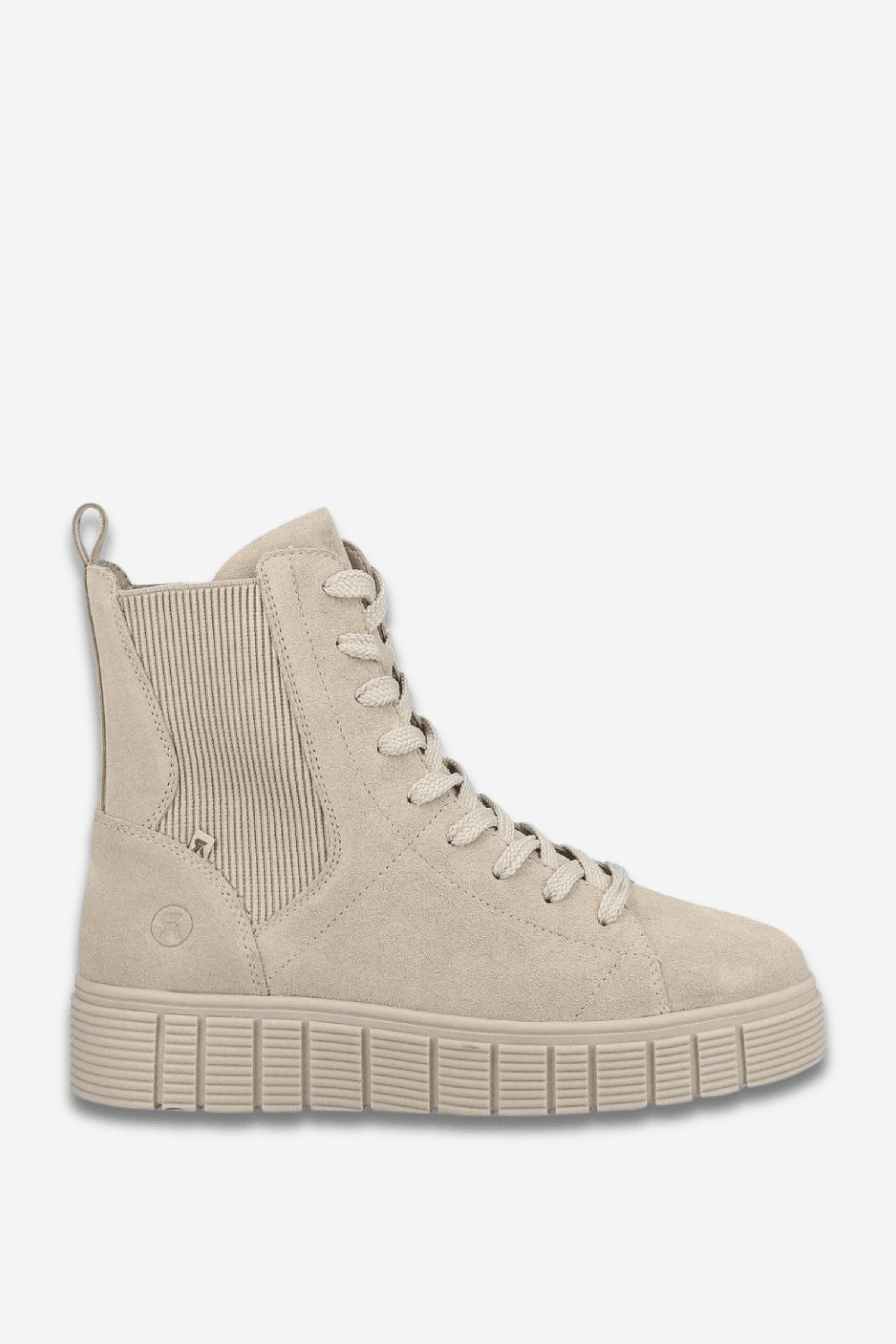 Beige Suede Sporty Boots - Diamonds & Pearls