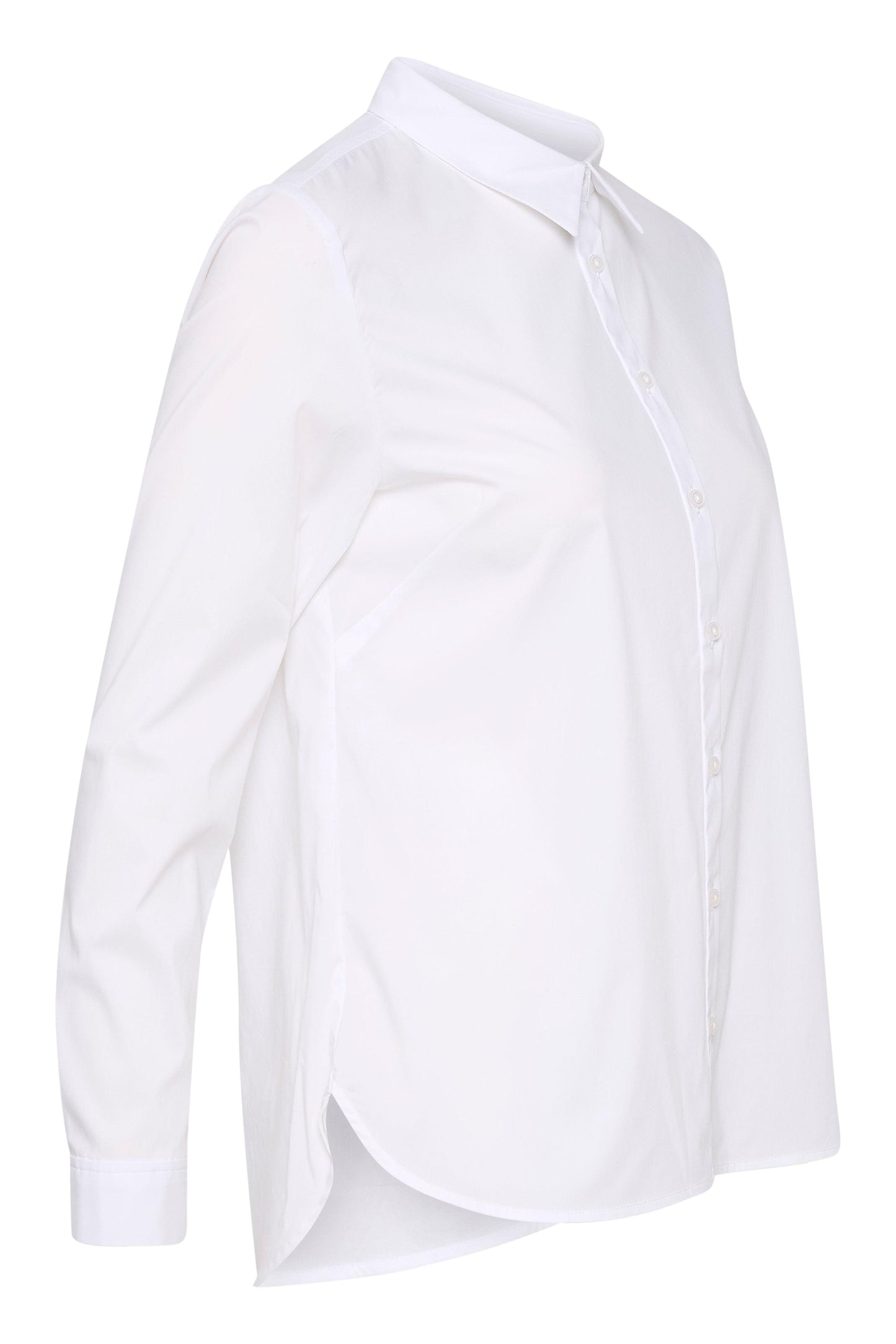 Bimini White Cotton Fitted Shirt - Diamonds & Pearls