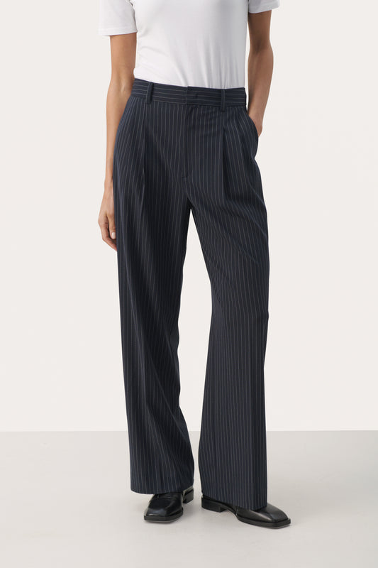 Cherra Navy Pinstripe Pant