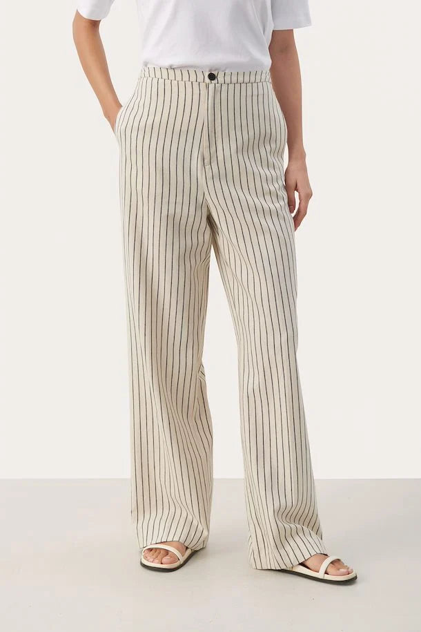 Part Two - Linen Striped Eleana Pants