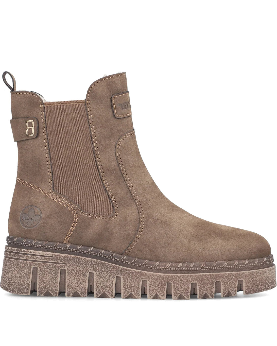 Rieker - Zipped Taupe Chelsea Boot 