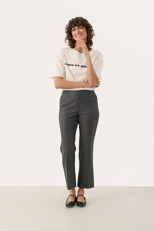 Part Two - Lemoni Tailored Wool Pants in Gray Flannel