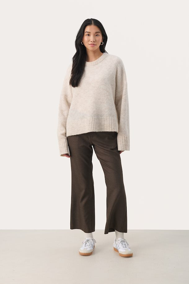 Lemoni Tailored Wool Pants in Hot Fudge