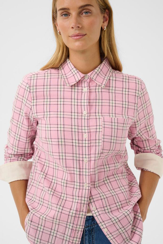 Part Two - Yana Pink Check Shirt