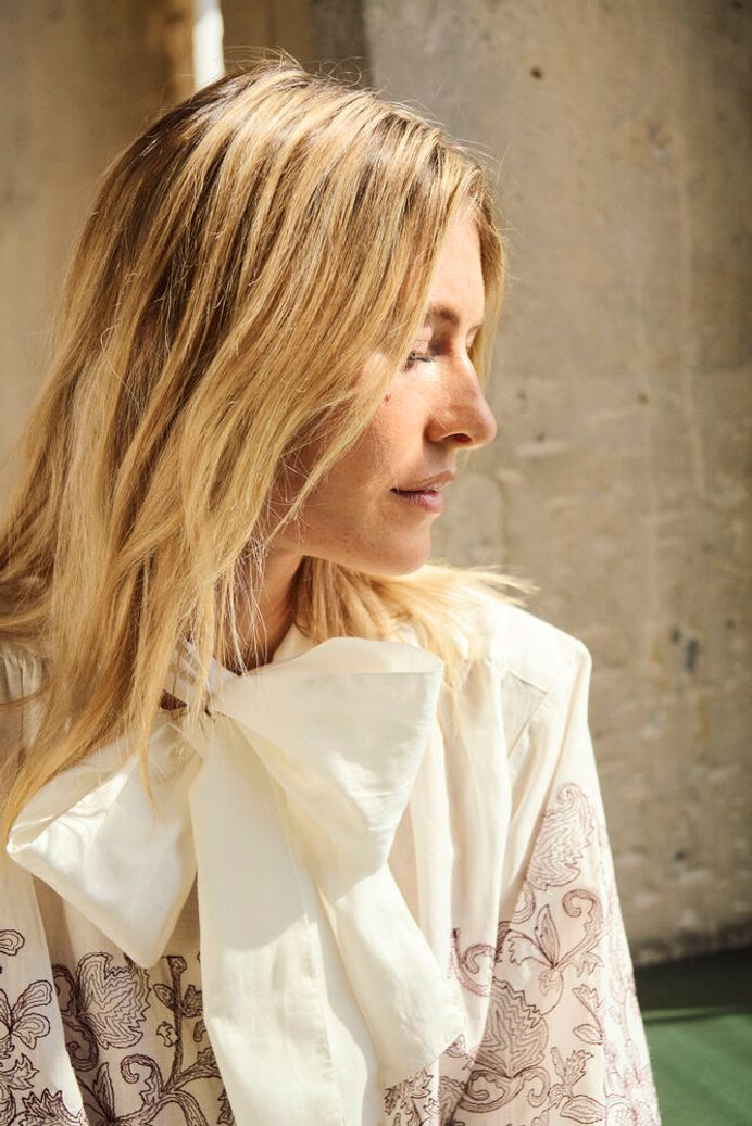 Part Two - Yanina Bow Embroidered Blouse