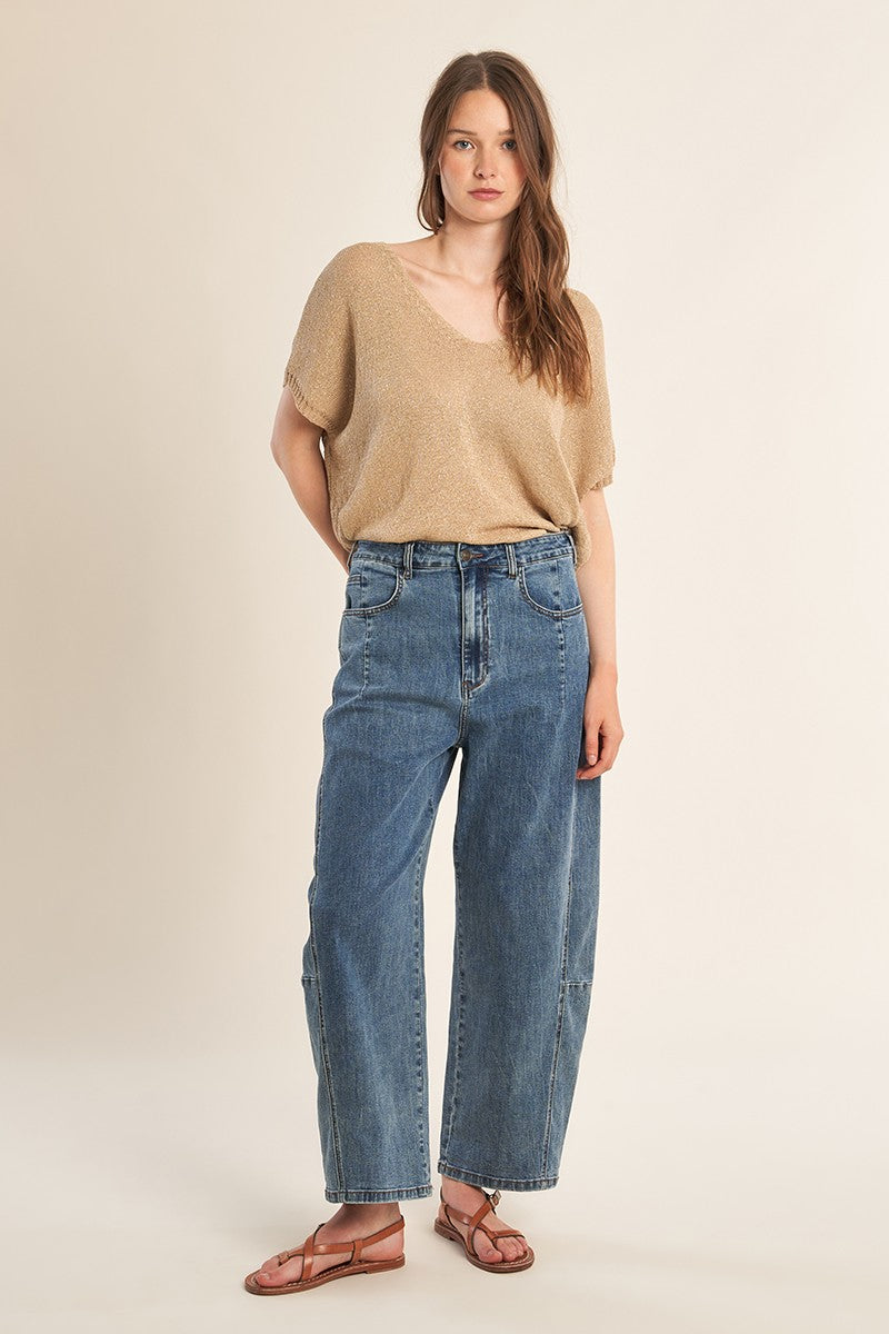 Molly Bracken - Iridescent Beige Top