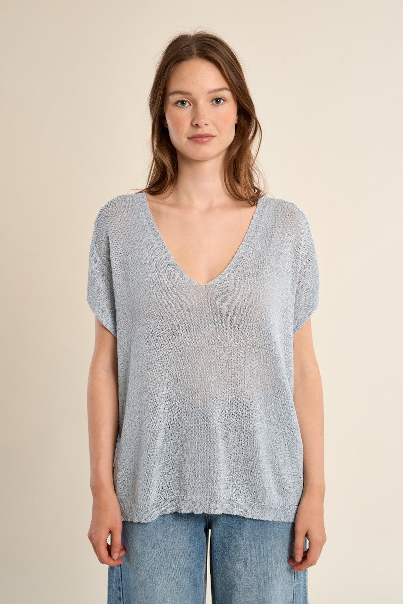 Molly Bracken - Iridescent Blue Top