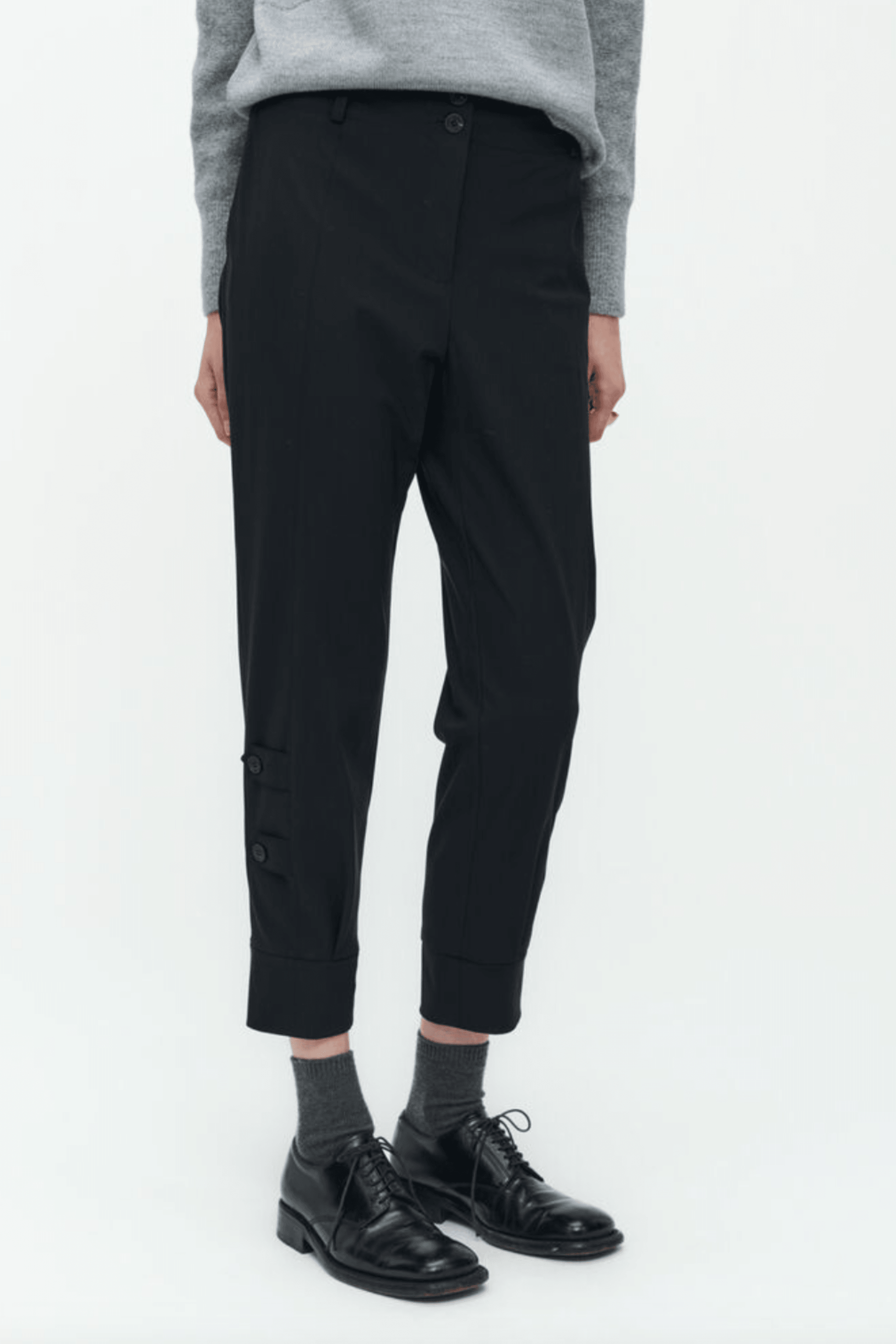 Jane Lushka - Delia Black Pants Technical Jersey - Diamonds & Pearls