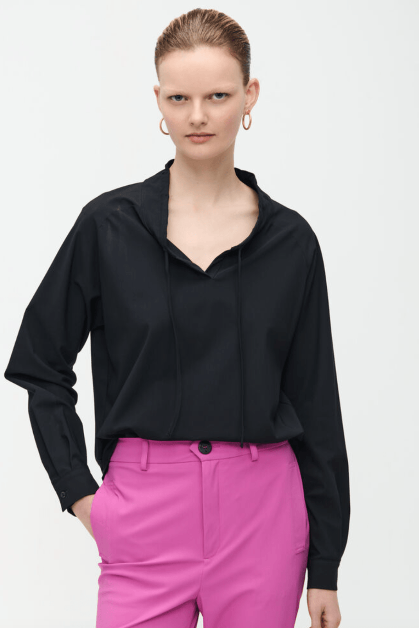 Jane Lushka - Dora Black Top Technical Jersey - Diamonds & Pearls