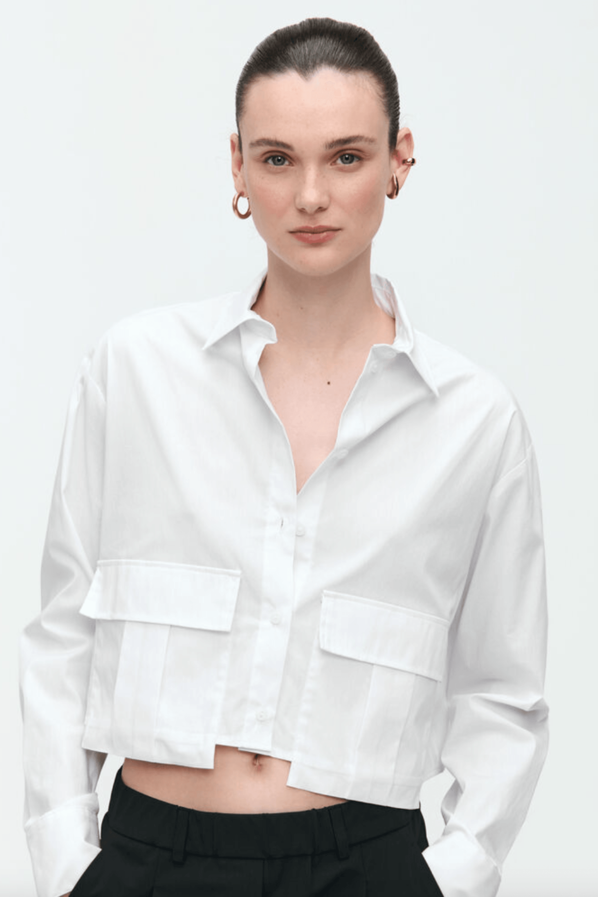 Jane Lushka - George Blouse in White - Diamonds & Pearls