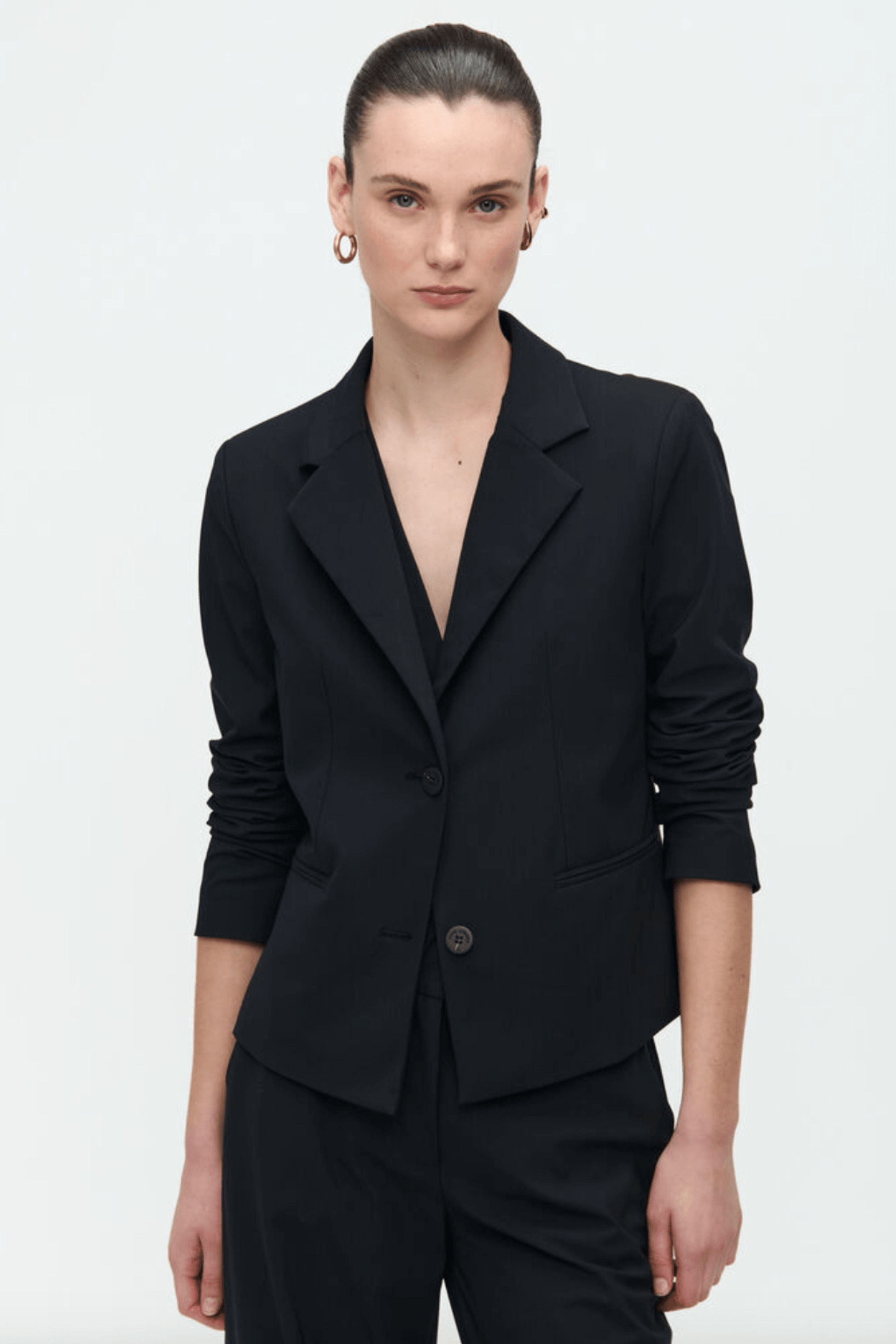 Jane Lushka - Venecia Black Blazer Technical Jersey - Diamonds & Pearls