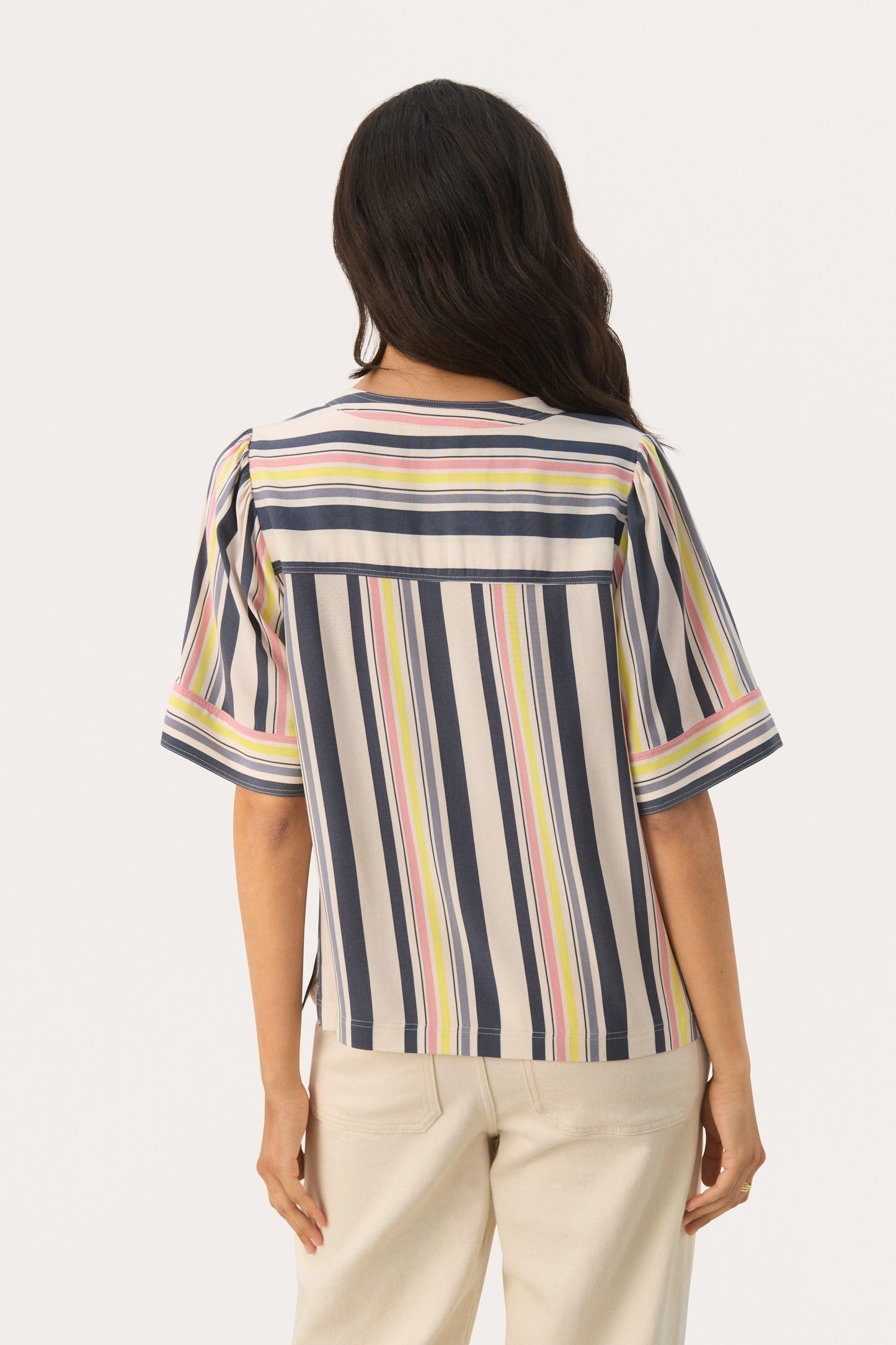 Josefina Multi Stripe Relaxed Shirt - Diamonds & Pearls