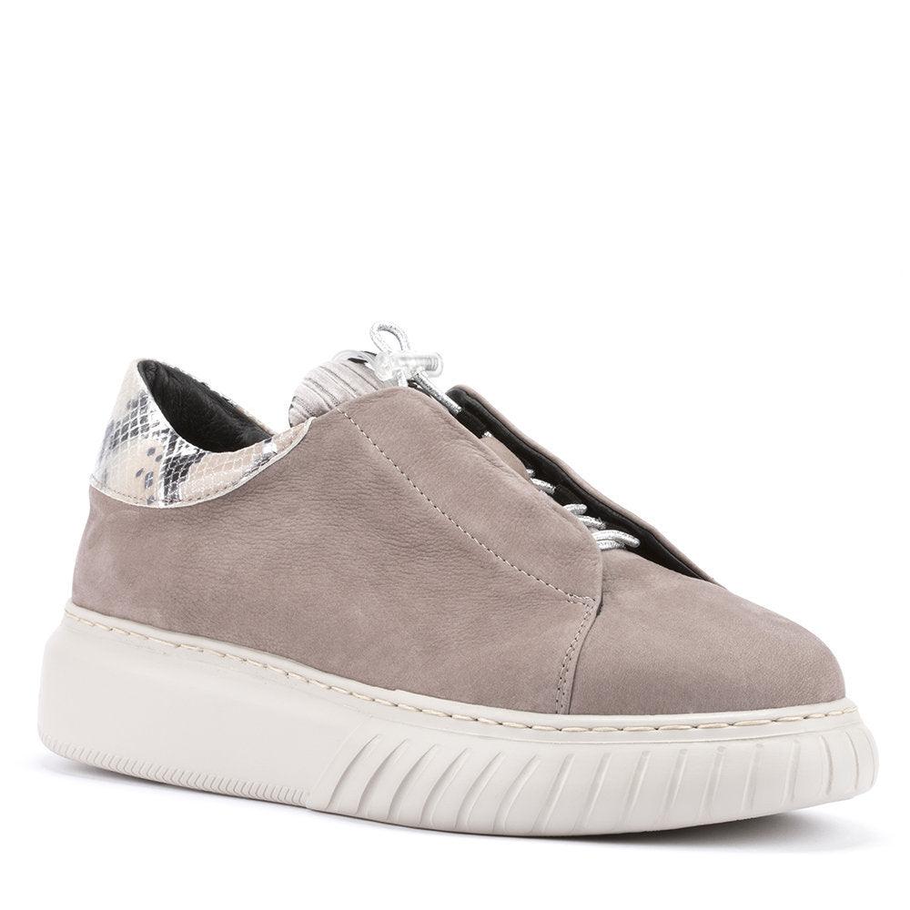 Libi Nubuck Stone Sneakers - Diamonds & Pearls