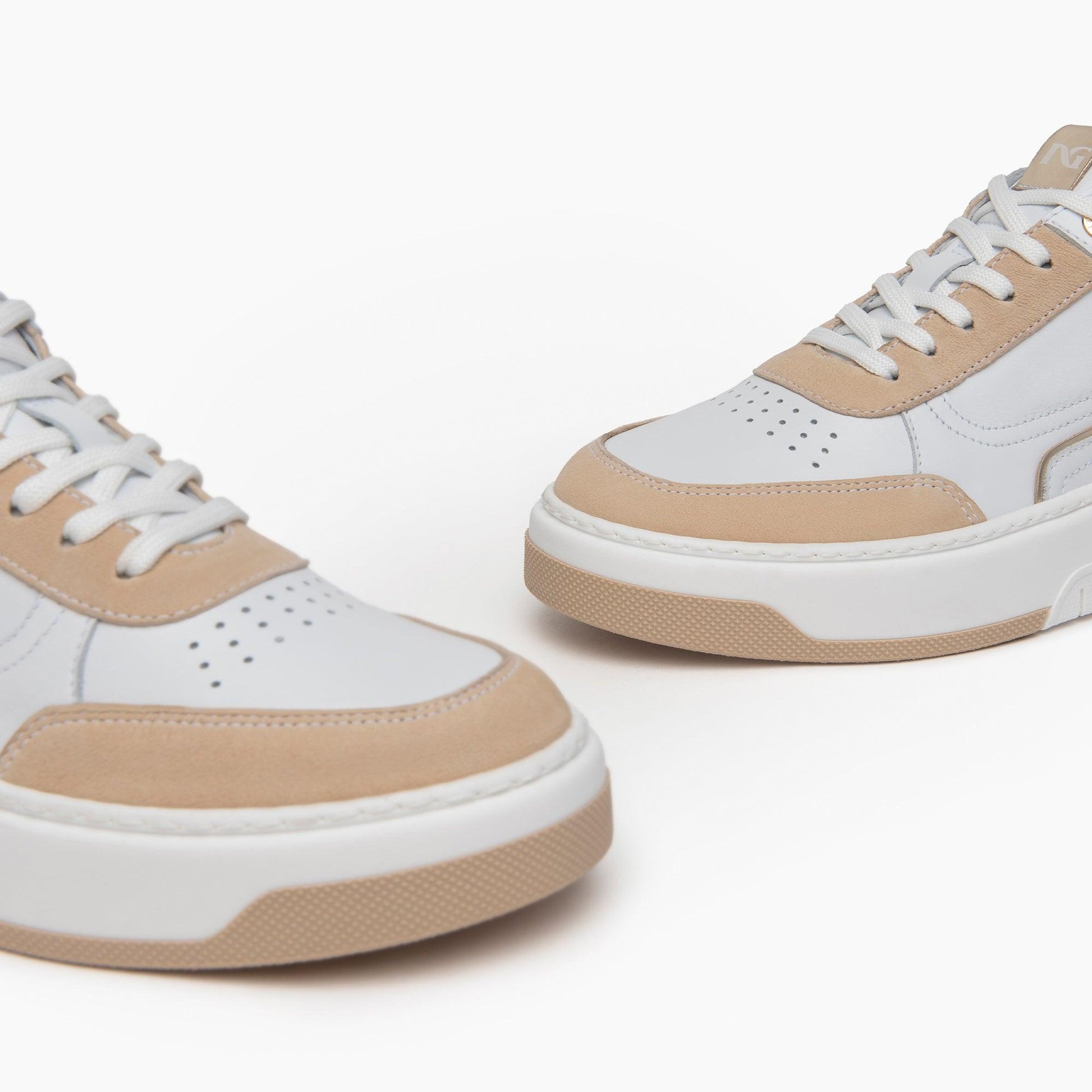 Nero Giardini Tan & White Sneaker - Diamonds & Pearls